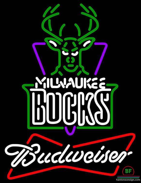 Custom Budweiser Milwaukee Bucks Neon Sign NBA Teams Neon Light