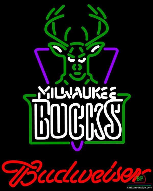 Custom Budweiser Milwaukee Bucks Neon Sign NBA Teams Neon Light