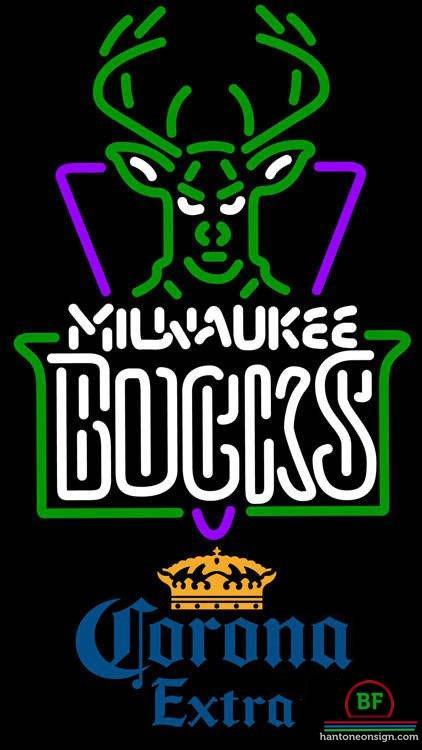 Custom Corona Extra Milwaukee Bucks Neon Sign NBA Teams Neon Light
