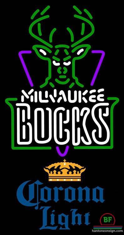 Custom Corona Light Milwaukee Bucks Neon Sign NBA Teams Neon Light
