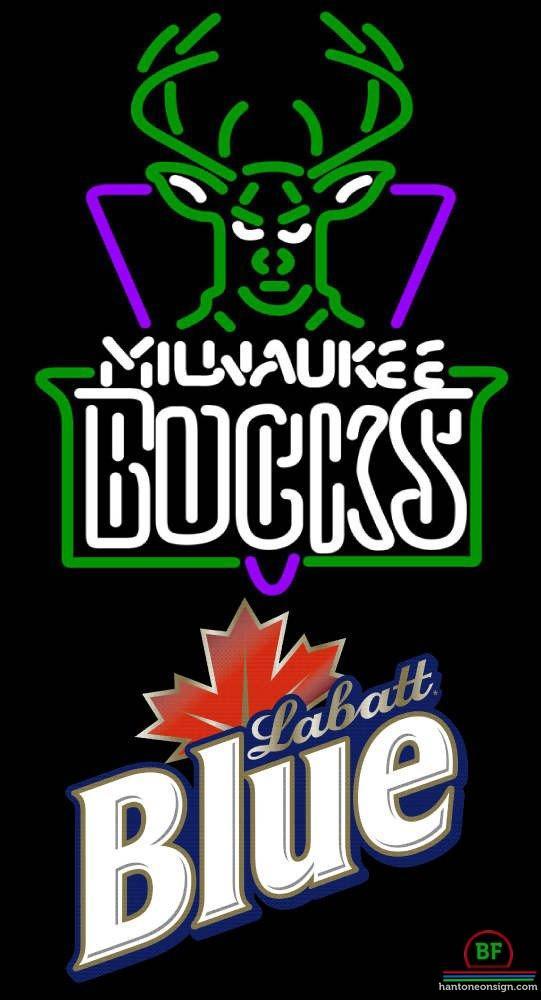 Custom Labatt Blue Milwaukee Bucks Neon Sign NBA Teams Neon Light