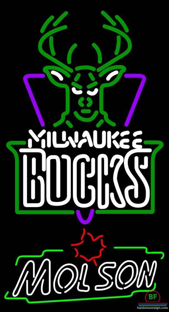 Custom Molson Milwaukee Bucks Neon Sign NBA Teams Neon Light