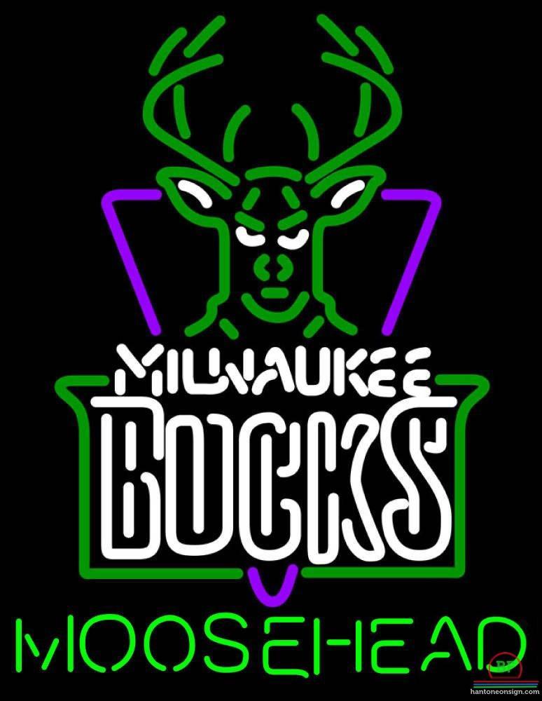 Custom Moosehead Milwaukee Bucks Neon Sign NBA Teams Neon Light