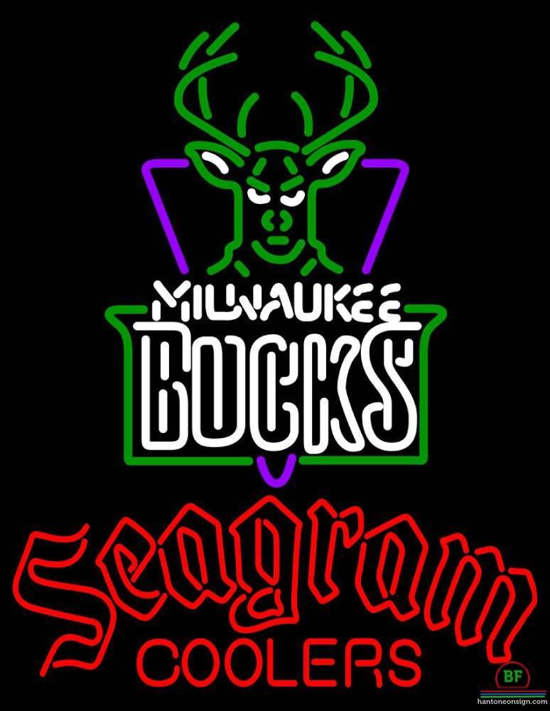Custom Seagram Milwaukee Bucks Neon Sign NBA Teams Neon Light