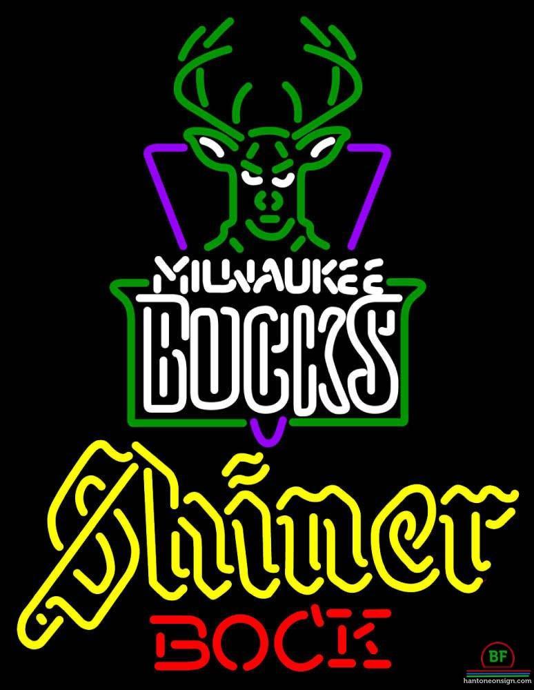 Custom Shiner Bock Milwaukee Bucks Neon Sign NBA Teams Neon Light