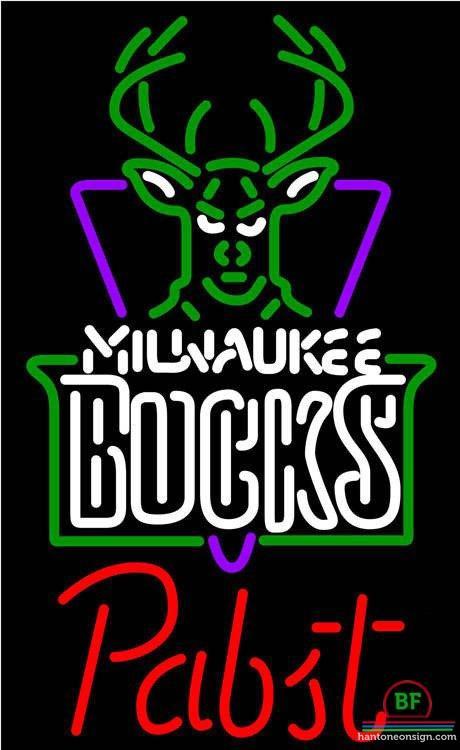 Custom Pabst Blue Ribbon Milwaukee Bucks Neon Sign NBA Teams Neon Light