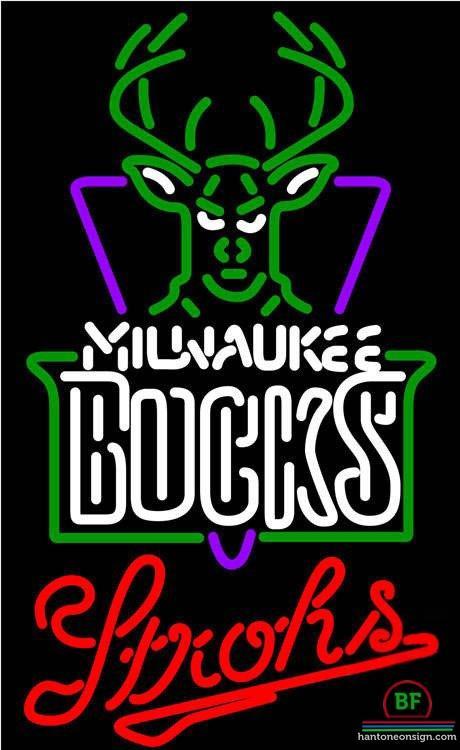 Custom Strohs Milwaukee Bucks Neon Sign NBA Teams Neon Light