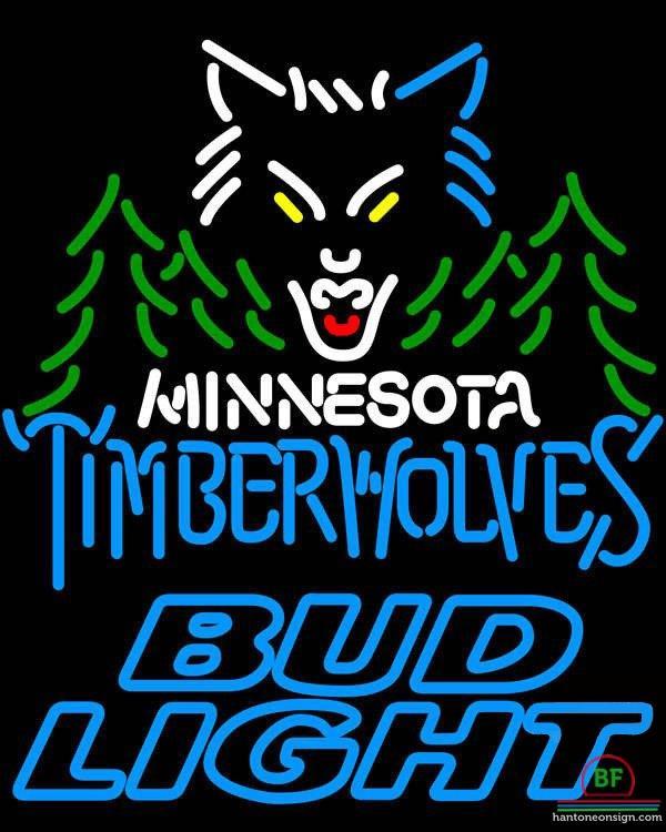 Custom Bud Light Minnesota Timber Neon Sign NBA Teams Neon Light