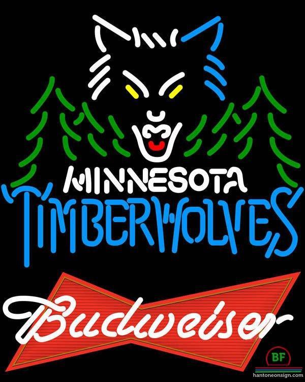 Custom Budweiser Minnesota Timber Neon Sign NBA Teams Neon Light