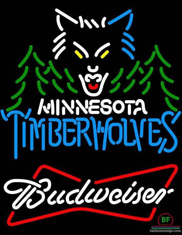 Custom Budweiser Minnesota Timber Neon Sign NBA Teams Neon Light