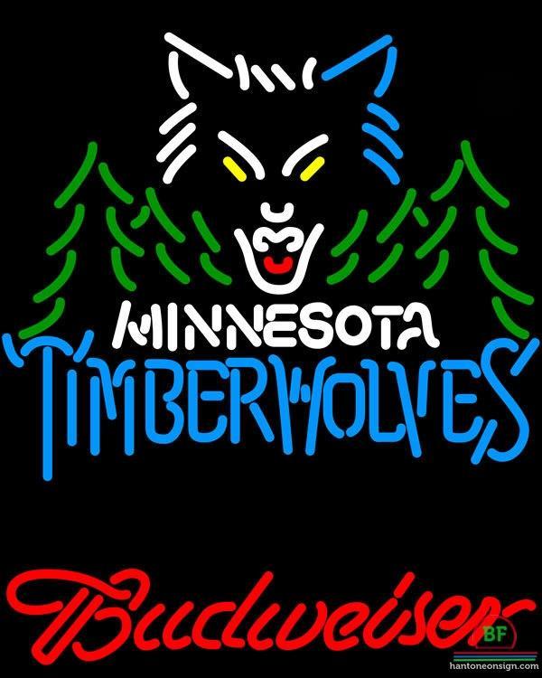 Custom Budweiser Minnesota Timber Neon Sign NBA Teams Neon Light