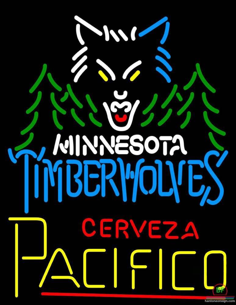 Custom Cerveza Pacifico Minnesota Timber Neon Sign NBA Teams Neon Light