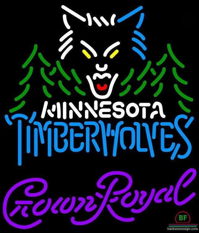 Custom Crown Royal Minnesota Timber Neon Sign NBA Teams Neon Light