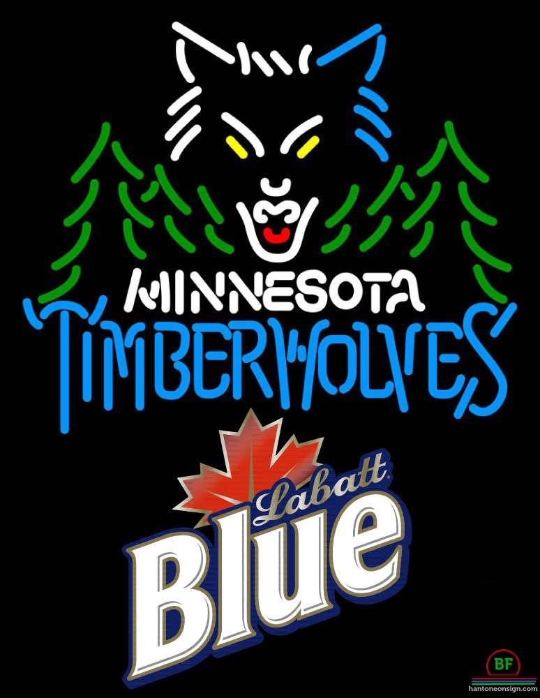 Custom Labatt Blue Minnesota Timber Neon Sign NBA Teams Neon Light