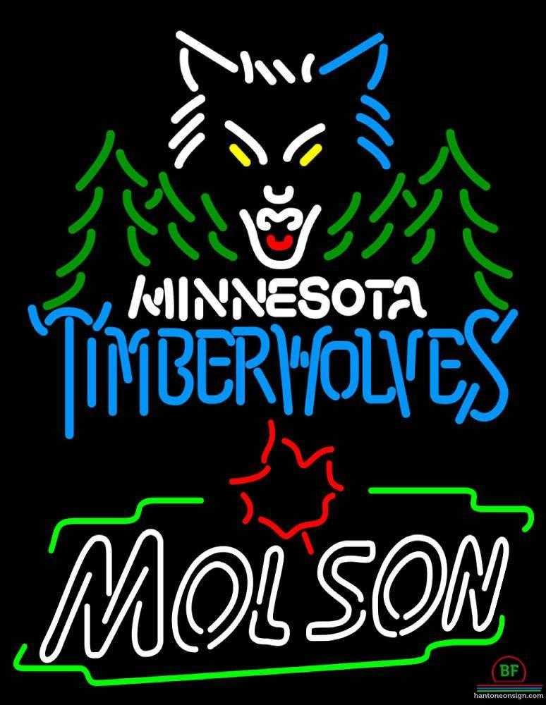 Custom Molson Minnesota Timber Neon Sign NBA Teams Neon Light