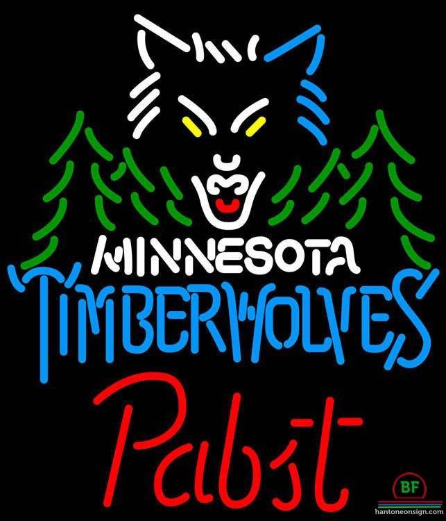 Custom Pabst Blue Ribbon Minnesota Timber Neon Sign NBA Teams Neon Light