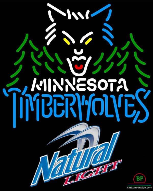 Custom Natural Light Minnesota Timber Neon Sign NBA Teams Neon Light