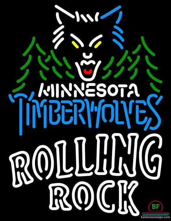Custom Rolling Rock Minnesota Timber Neon Sign NBA Teams Neon Light
