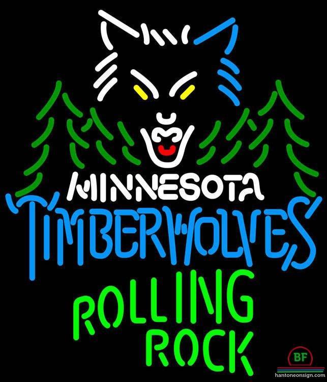 Custom Rolling Rock Minnesota Timber Neon Sign NBA Teams Neon Light