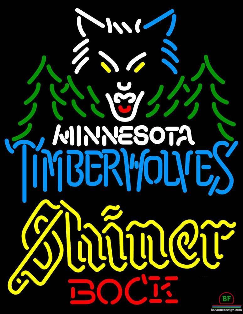 Custom Shiner Bock Minnesota Timber Neon Sign NBA Teams Neon Light