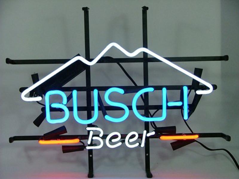 Custom Busch Light Mountain Beer Neon Sign