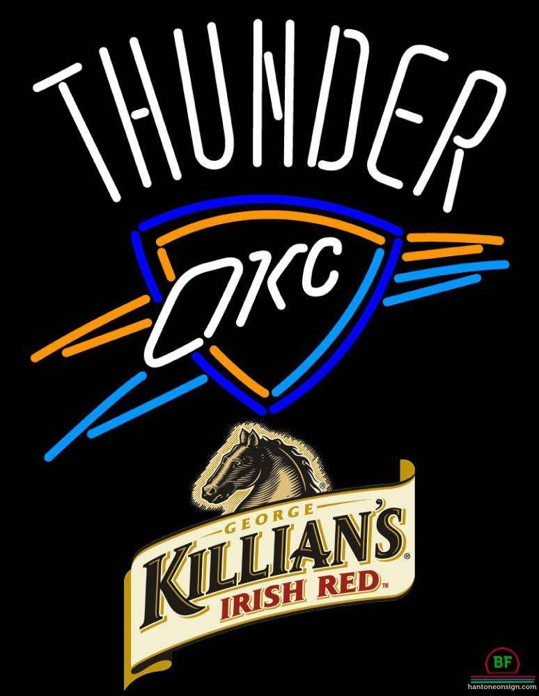 Custom Killians Irish Oklahoma City Thunder Neon Sign NBA Teams Neon Light