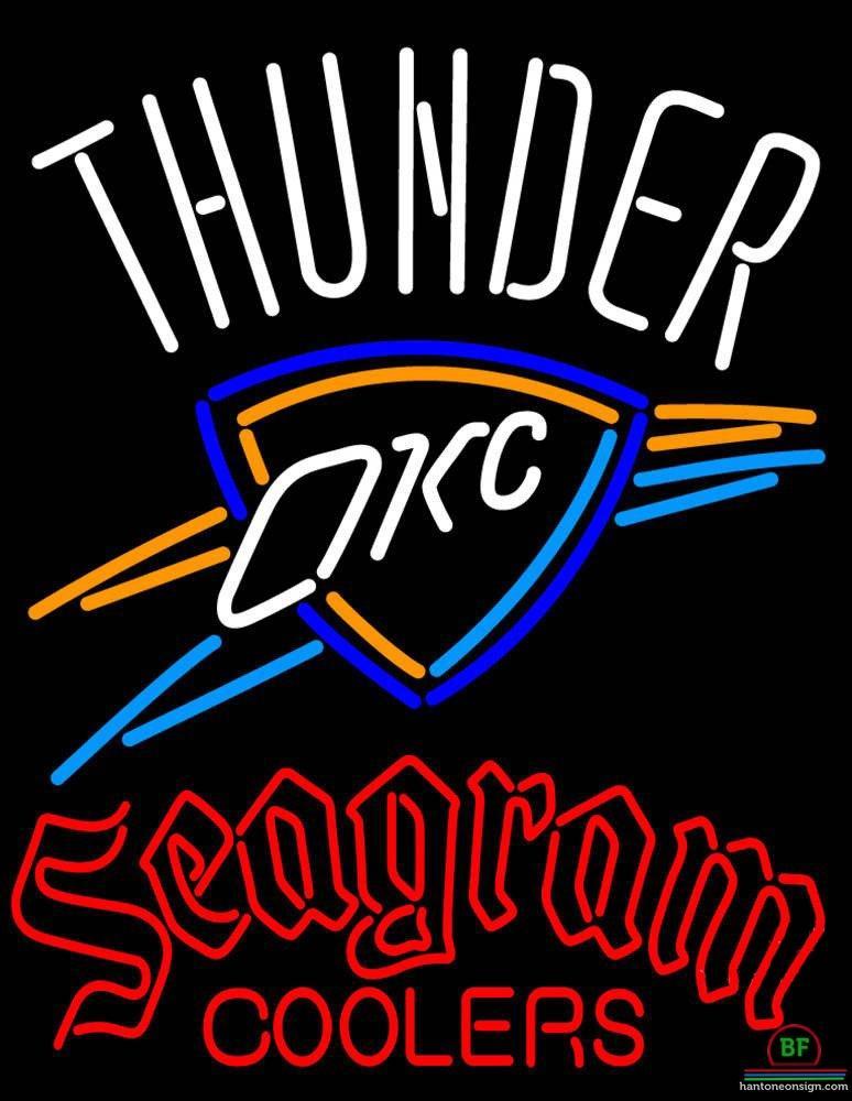 Custom Seagram Oklahoma City Thunder Neon Sign NBA Teams Neon Light