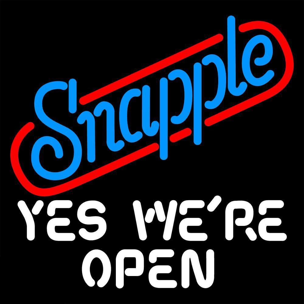 Custom Snapple Yes We Are Open Neon Sign Real Neon Light