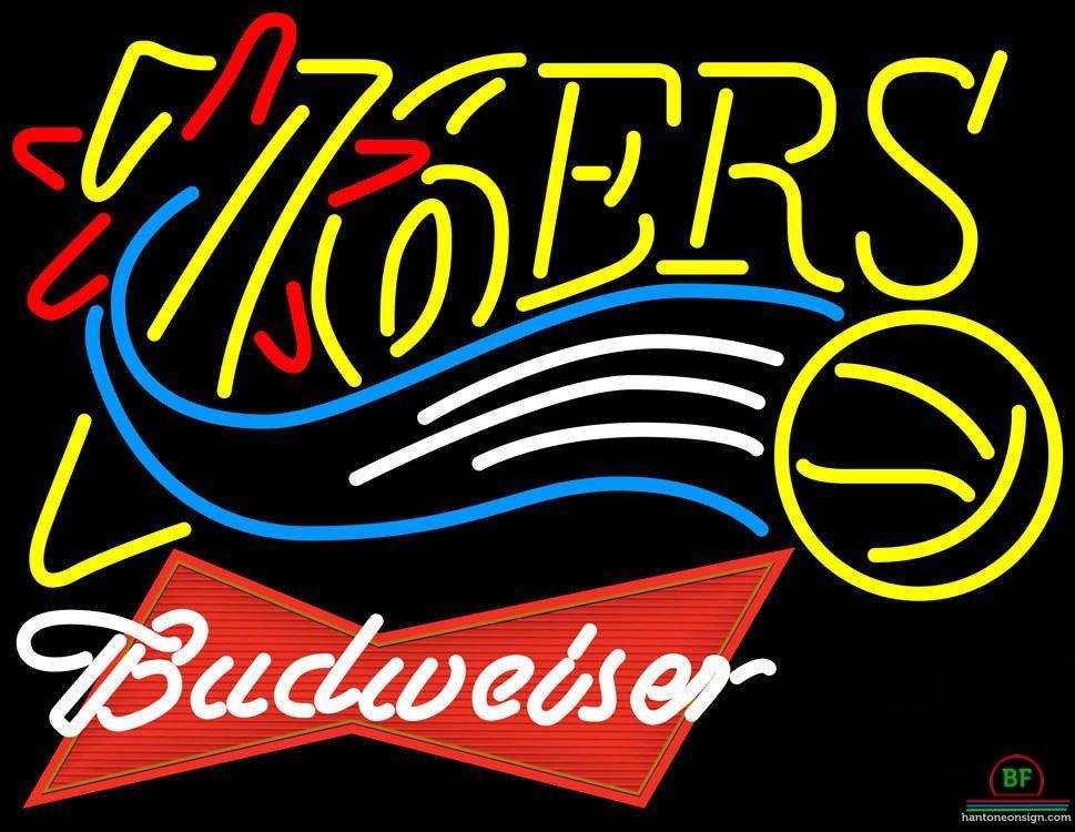 Custom Budweiser Philadelphia 76ers Neon Sign NBA Teams Neon Light