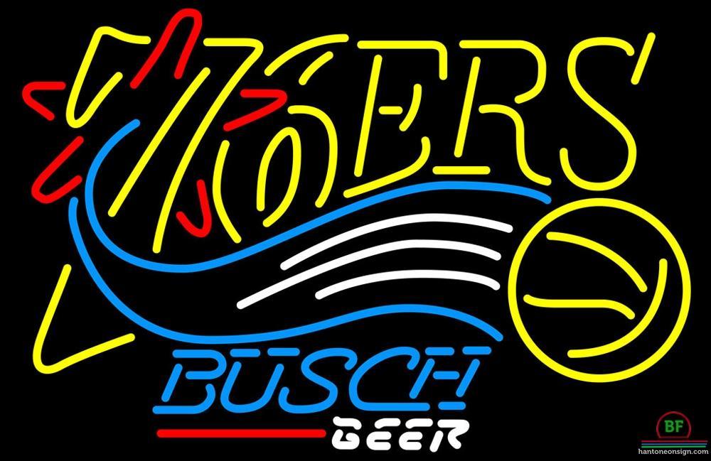 Custom Busch Beer Philadelphia 76ers Neon Sign NBA Teams Neon Light