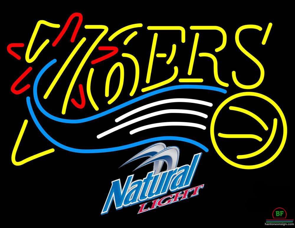 Custom Natural Light Philadelphia 76ers Neon Sign NBA Teams Neon Light