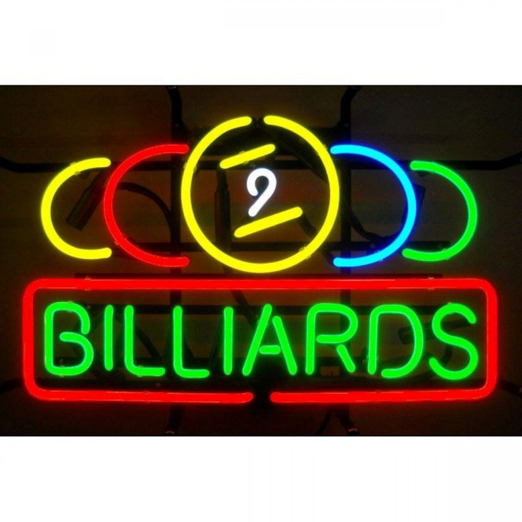 Custom Billiards Pool Neon Sign