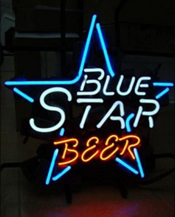 Custom Blue Star Beer Neon Sign