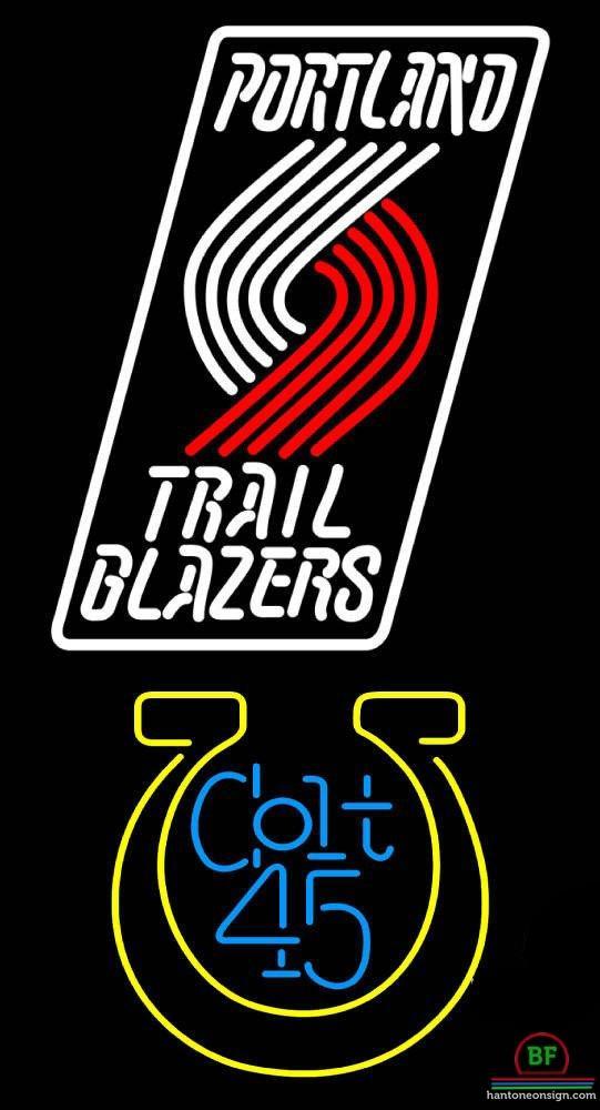 Custom Colt 45 Portland Trail Blazers Neon Sign NBA Teams Neon Light