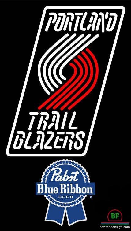Custom Pabst Blue Ribbon Portland Trail Blazers Neon Sign NBA Teams Neon Light