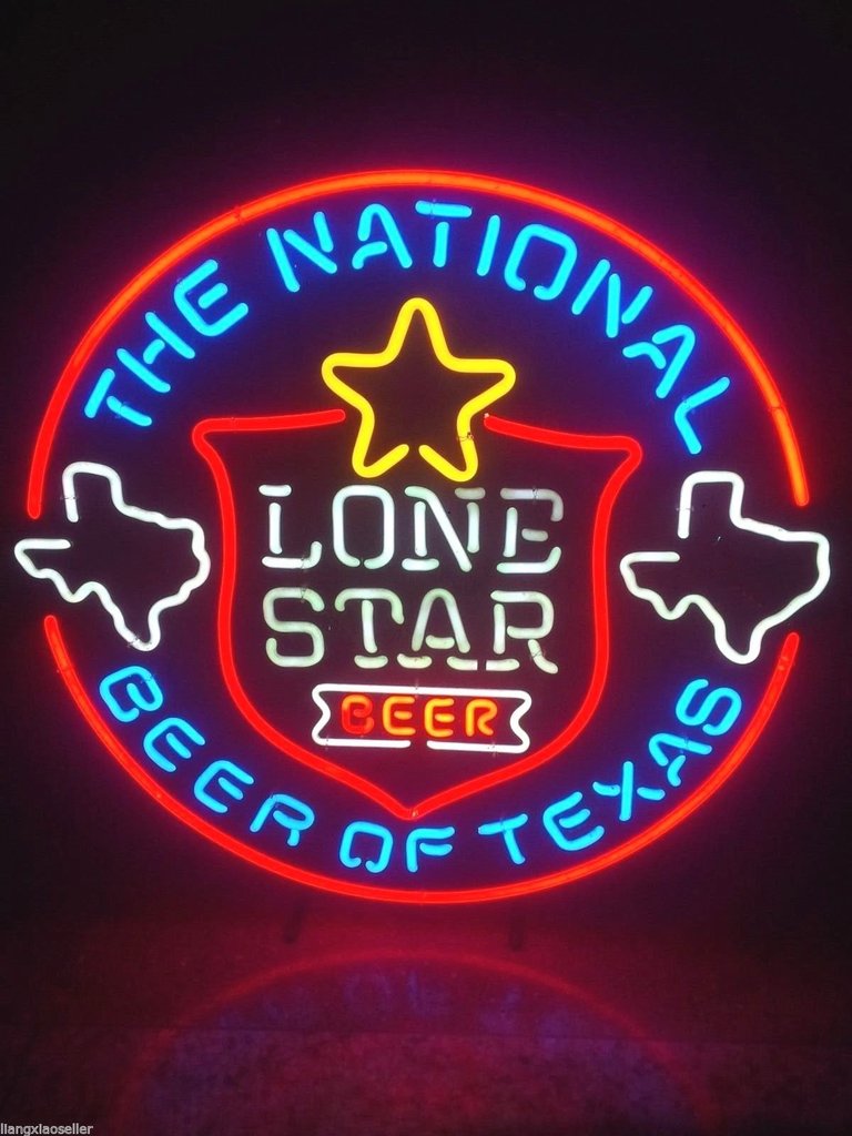 Custom Lone Star Neon Sign National Beer Of Texas Beer