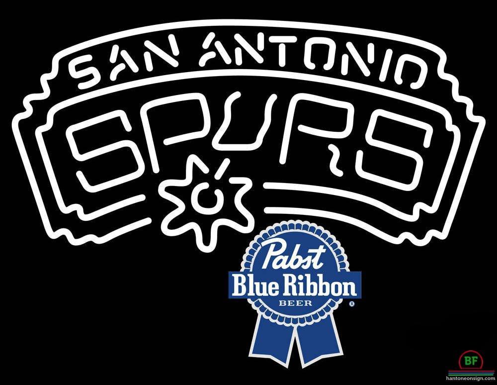 Custom Pabst Blue Ribbon San Antonio Spurs Neon Sign NBA Teams Neon Light