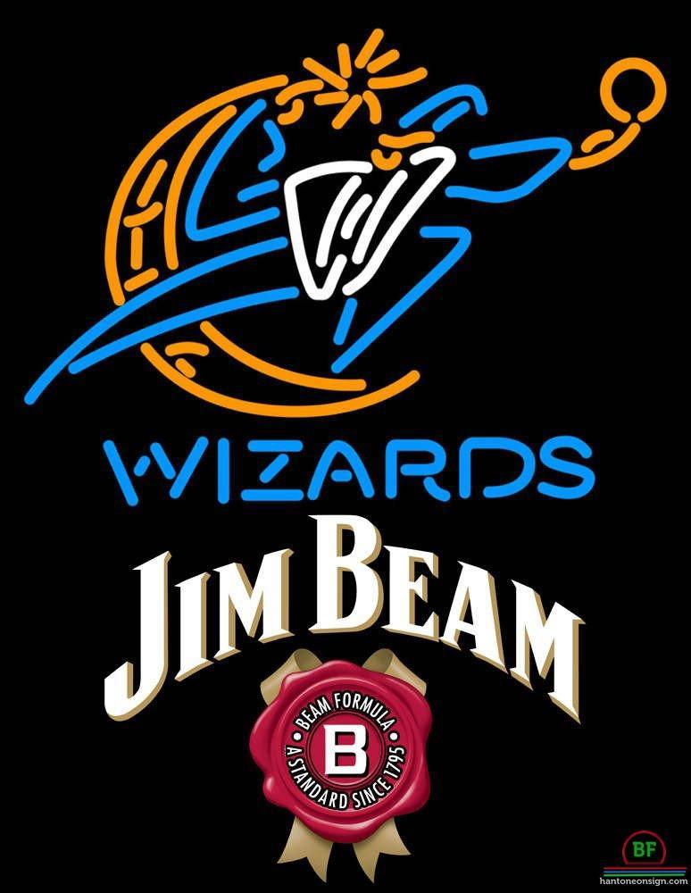 Custom Jim Beam Washington Wizards Neon Sign NBA Teams Neon Light