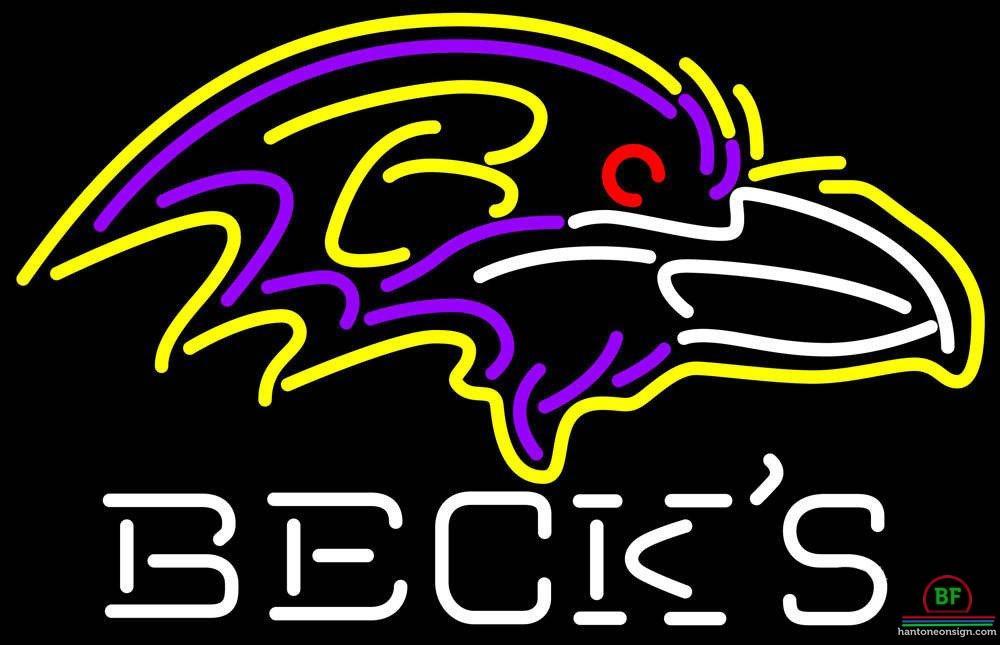 Custom Becks Baltimore Ravens Neon Sign NFL Teams Neon Light
