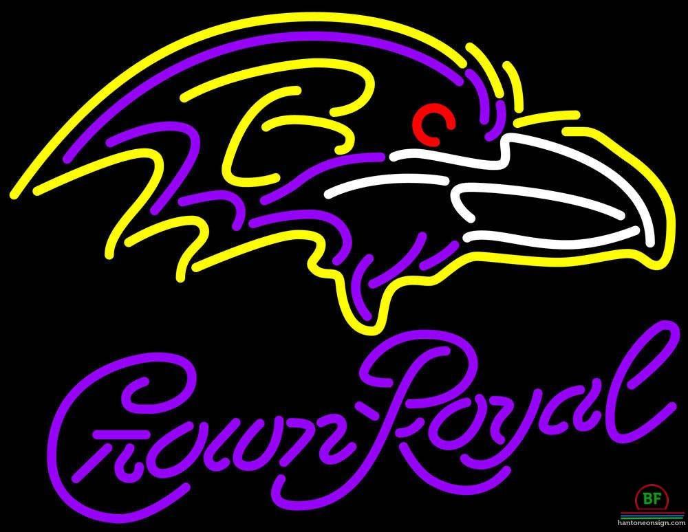 Custom Crown Royal Baltimore Ravens Neon Sign NFL Teams Neon Light