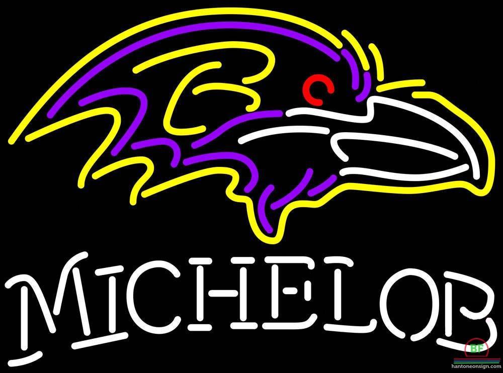 Custom Michelob Baltimore Ravens Neon Sign NFL Teams Neon Light