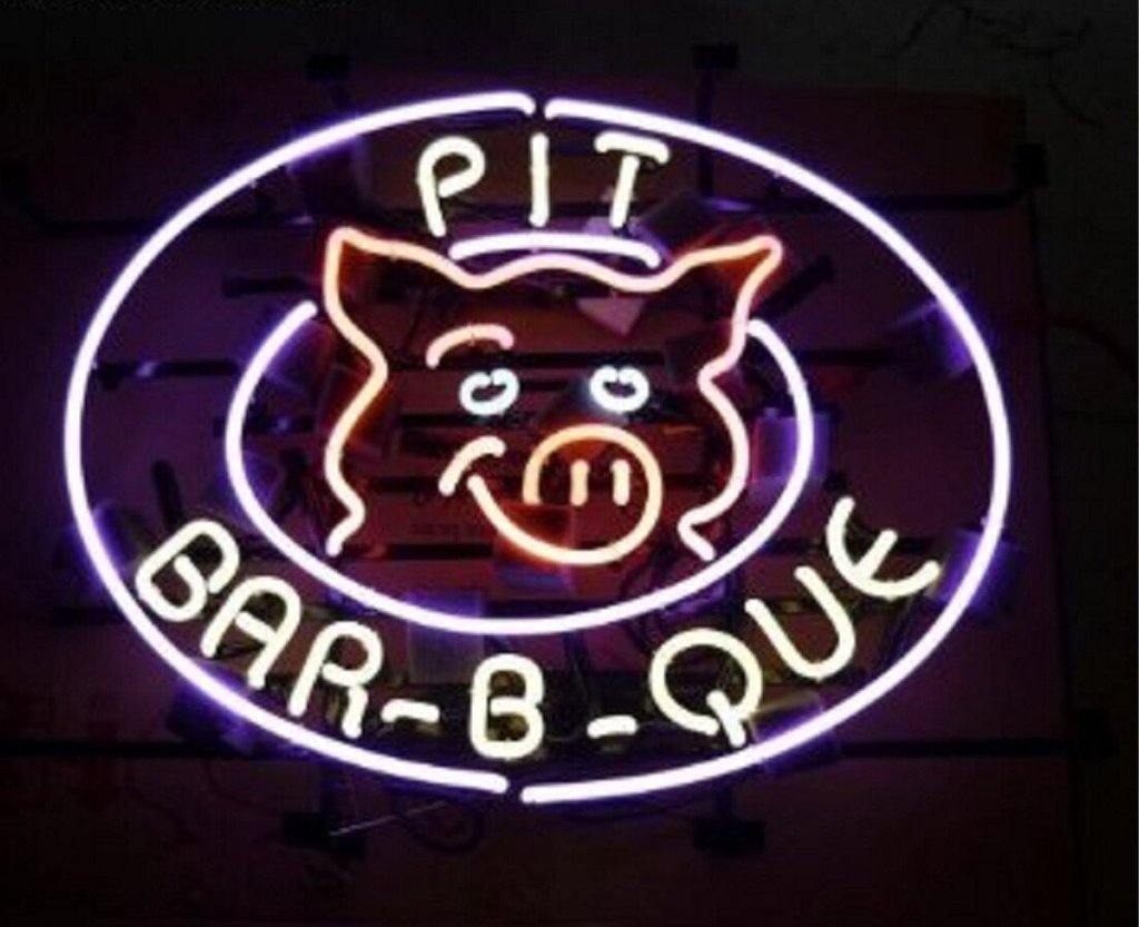 Custom BBQ Grill Food Pig Neon Sign