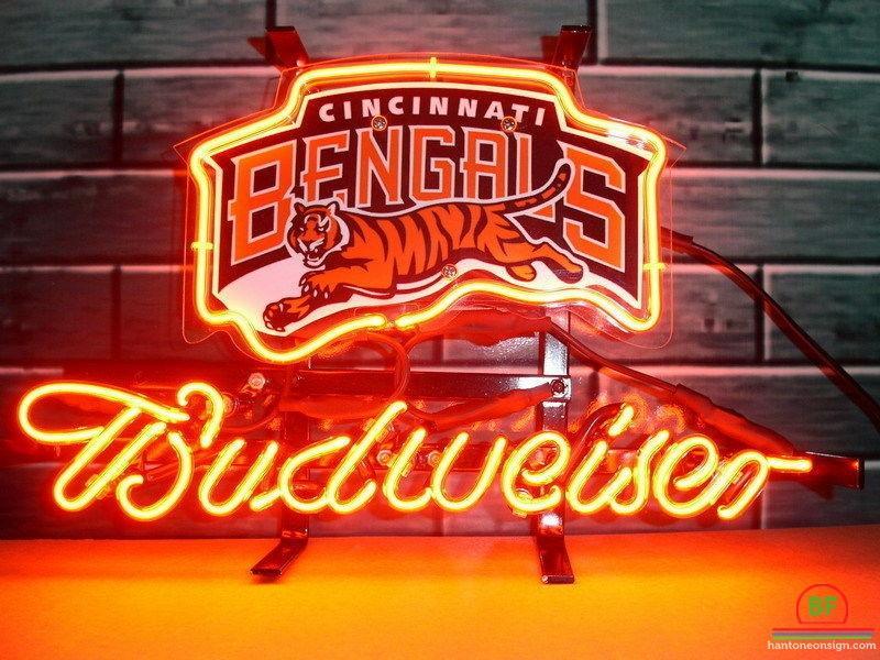 Custom Budweiser Cincinnati Bengals Neon Sign NFL Teams Neon Light