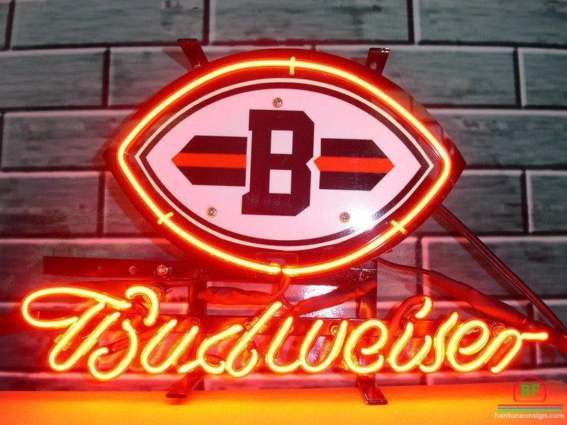Custom Budweiser Cleveland Browns Neon Sign NFL Teams Neon Light