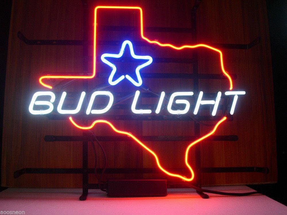 Custom Bud Light Texas Neon Sign