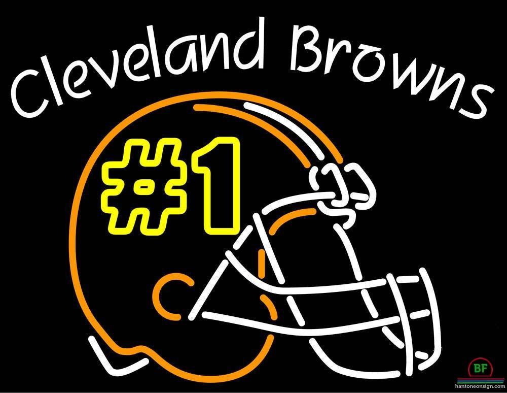 Custom Cleveland Browns Helmet Neon Sign NFL Teams Neon Light