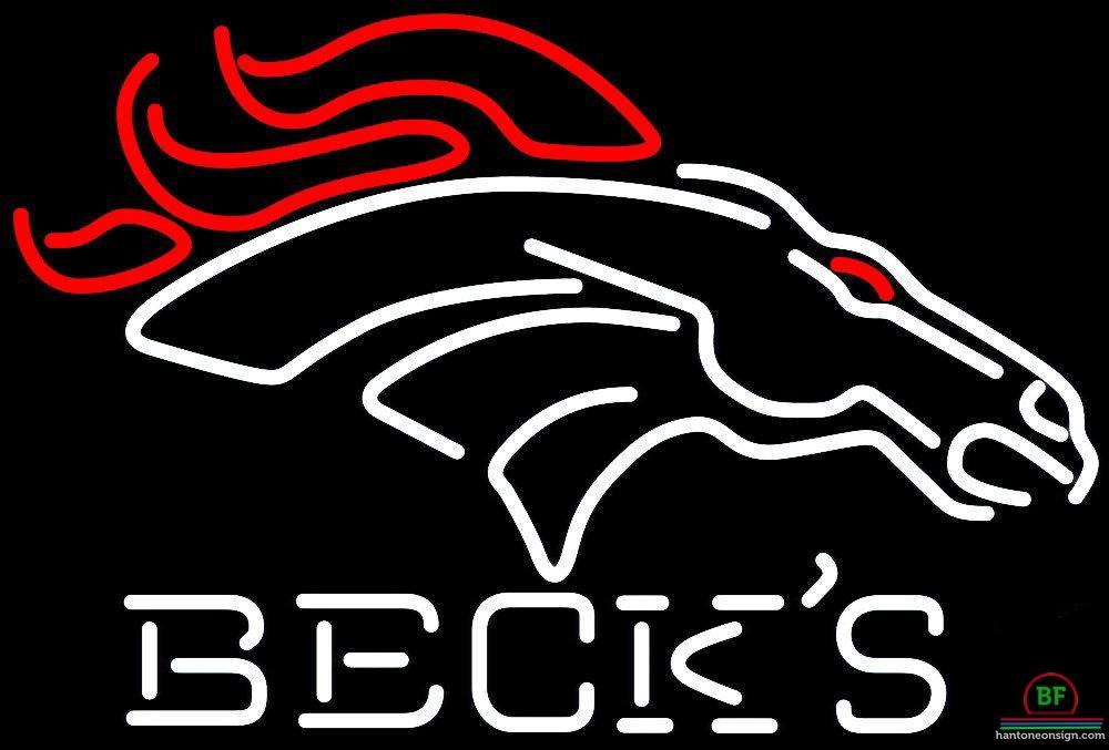 Custom Becks Denver Broncos Neon Sign NFL Teams Neon Light