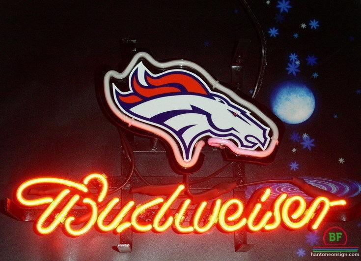 Custom Budweiser Denver Broncos Neon Sign NFL Teams Neon Light