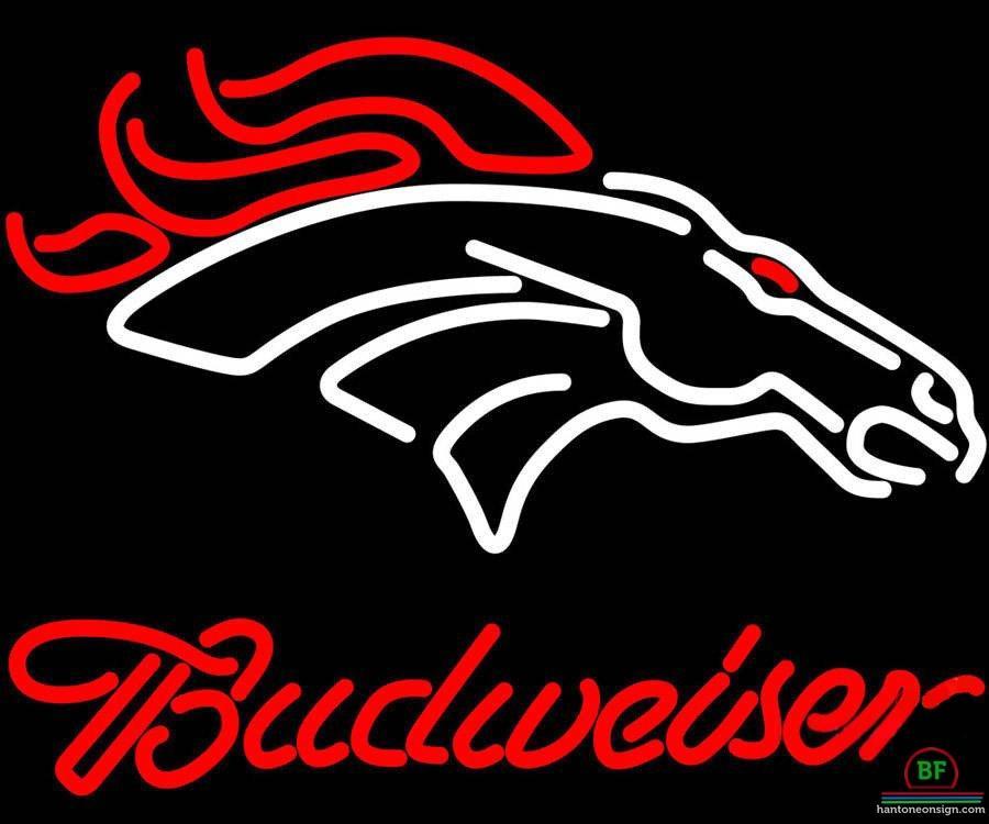 Custom Budweiser Denver Broncos Neon Sign NFL Teams Neon Light
