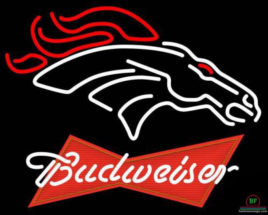 Custom Budweiser Denver Broncos Neon Sign NFL Teams Neon Light